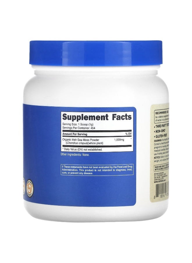 Nutricost نوتريكوست، مسحوق الطحالب البحرية الأيرلندية العضوية، بدون نكهة، 16 أونصة (454 جرام) - Image 2