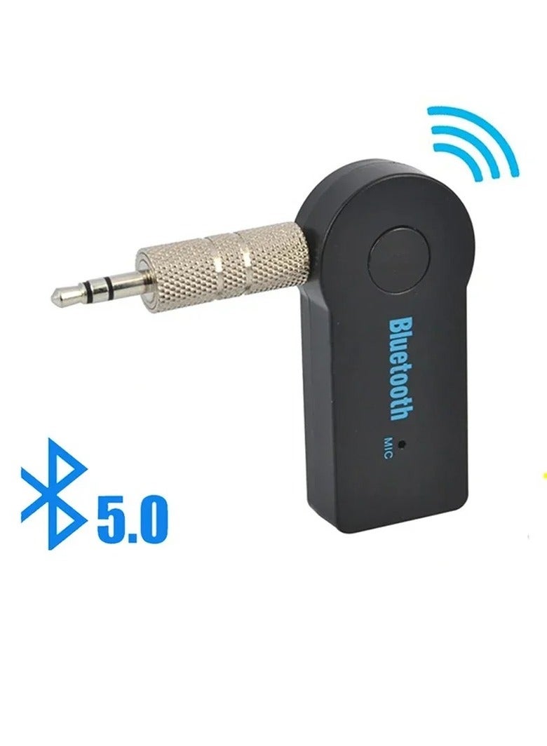 جهاز استقبال بلوتوث AUX للسيارة، محول ستيريو بلوتوث حر اليدين، محول صوت خفيف الوزن وصغير الحجم، محول بلوتوث لاسلكي للسيارة والهاتف المحمول، (قطعة واحدة) - Image 1