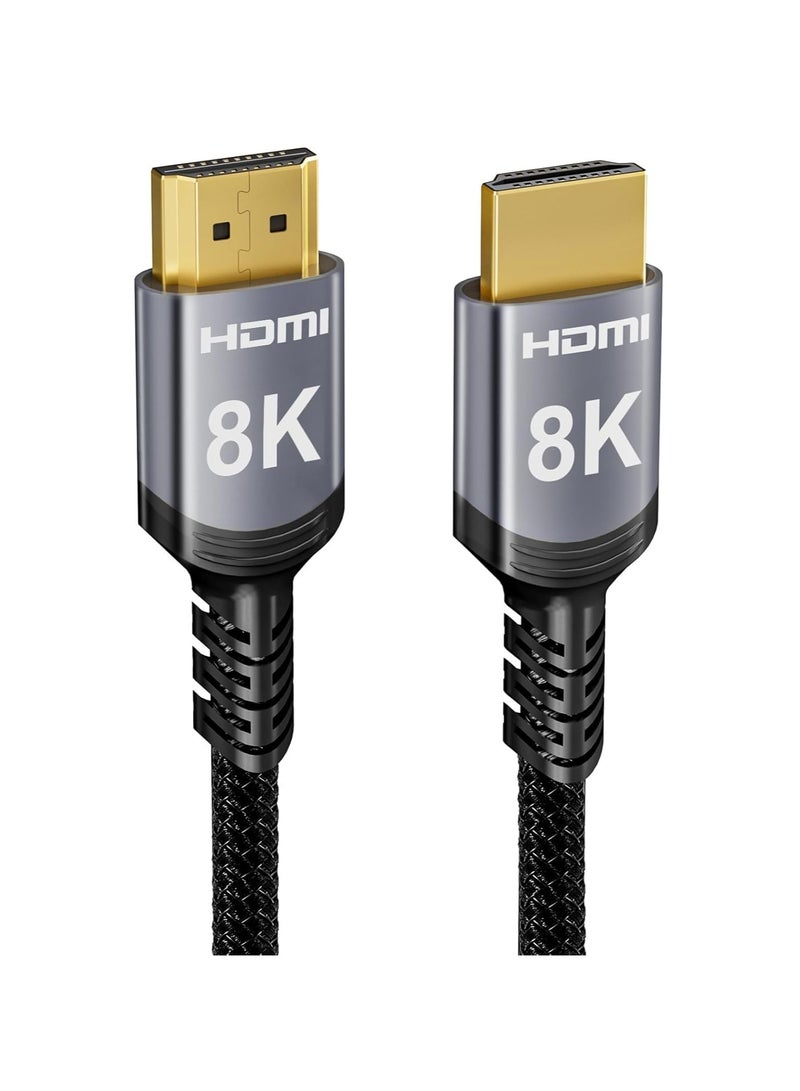 8K HDMI 2.1 Cable 20m – Ultra High Speed 48Gbps, 4K 240Hz/120Hz, 8K 60Hz, HDR10+, eARC, Compatible with PS5, Xbox, TV, Projector, PC