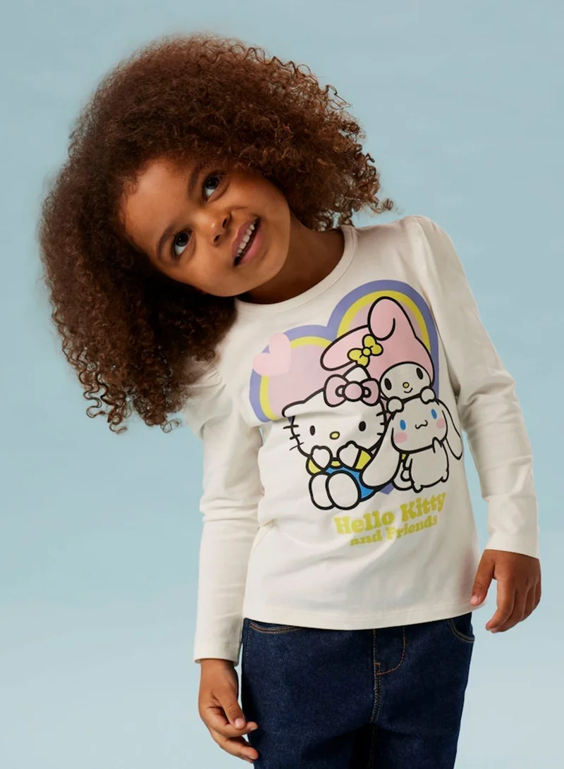 NAME IT Kids Hello Kitty Graphic Crew Neck T-Shirt