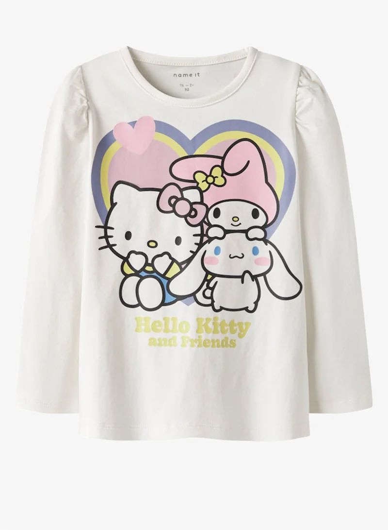 Name It Cloud Dancer Kids Hello Kitty Graphic Crew Neck T-Shirt for Women | Best Price UAE