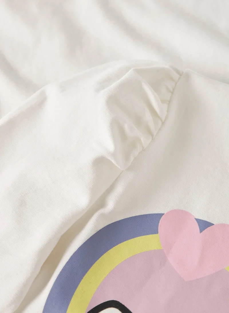 Name It Cloud Dancer Kids Hello Kitty Graphic Crew Neck T-Shirt for Women | Best Price UAE
