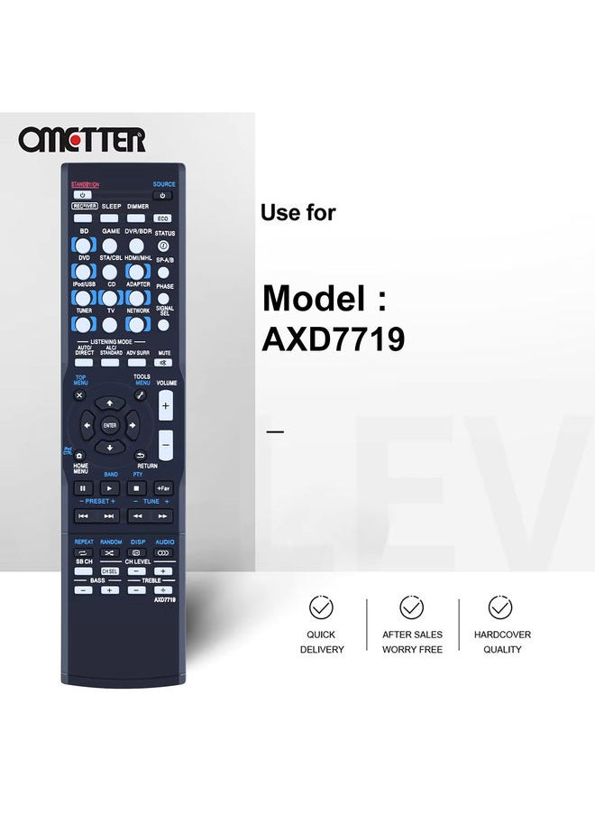 OMETTER - NEW Original Remote control AXD7719 FOR PIONEER av receiver VSX-S500-K VSX-S501 VSX-S510-S VSX-S310K VSX-S310-S - Image 1