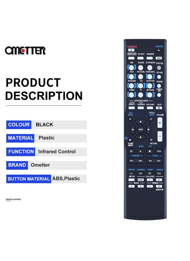 OMETTER - NEW Original Remote control AXD7719 FOR PIONEER av receiver VSX-S500-K VSX-S501 VSX-S510-S VSX-S310K VSX-S310-S - Image 1