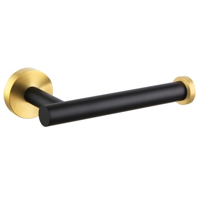 TOILET PAPER HOLDER BLACK GOLD STAINLESS STEEL BATHROOM TISSUE HANGER LAVATORY PAPER ROLL DISPENSER WALL MOUNT