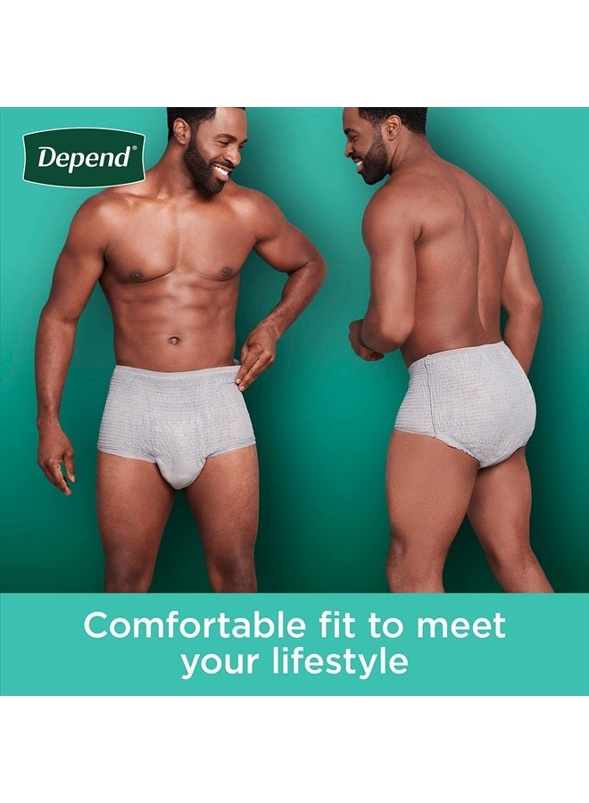 Depend Fresh Protection Adult Incontinence Underwear for Men (Formerly Depend Fit-Flex), Disposable, Maximum, Small/Medium, Grey, 32 Count, Packaging May Vary  - Image 4