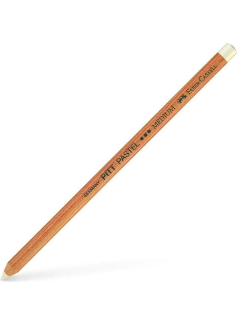 FABER-CASTELL - Monochrome Pitt Pastel Pencil Medium White 2-Pack - Image 1