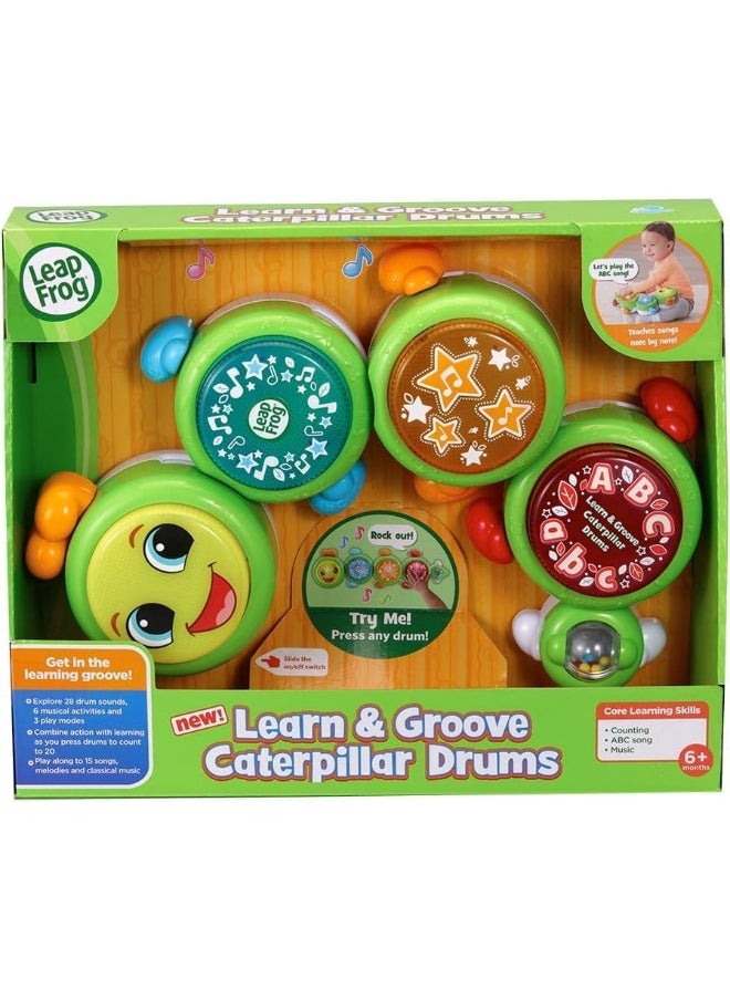 LeapFrog Learn & Groove Caterpillar Drums, Interactive Musical Toy For Toddlers, Teaches Colors, Numbers, And Drumming Skills, Fun Activity Toy For Babies Aged 12+ Months  - Image 2