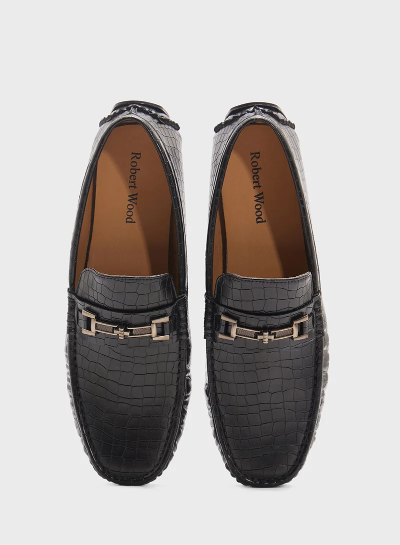 Robert Wood Croc Emboss Loafers