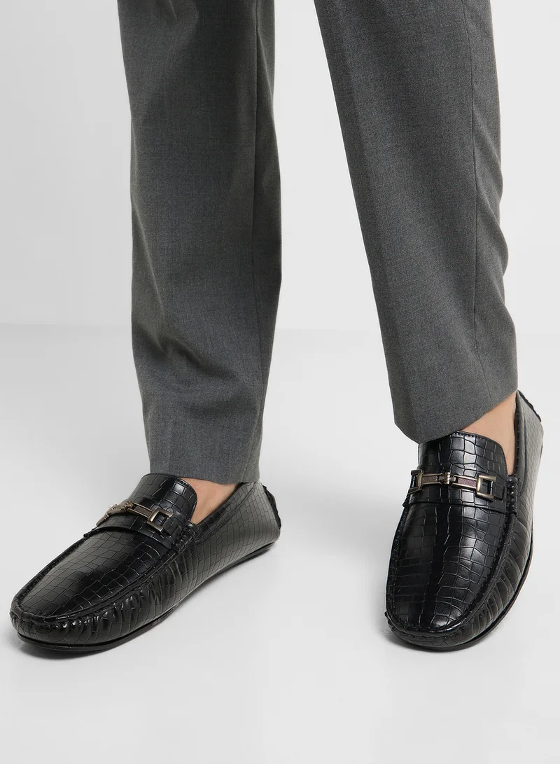 Robert Wood Croc Emboss Loafers