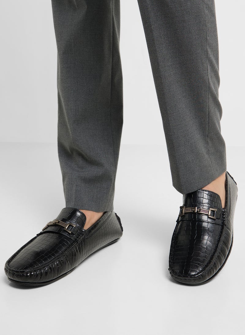 Robert Wood Croc Emboss Loafers  - Image 5