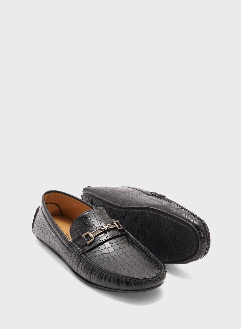 Robert Wood Croc Emboss Loafers  - Image 3