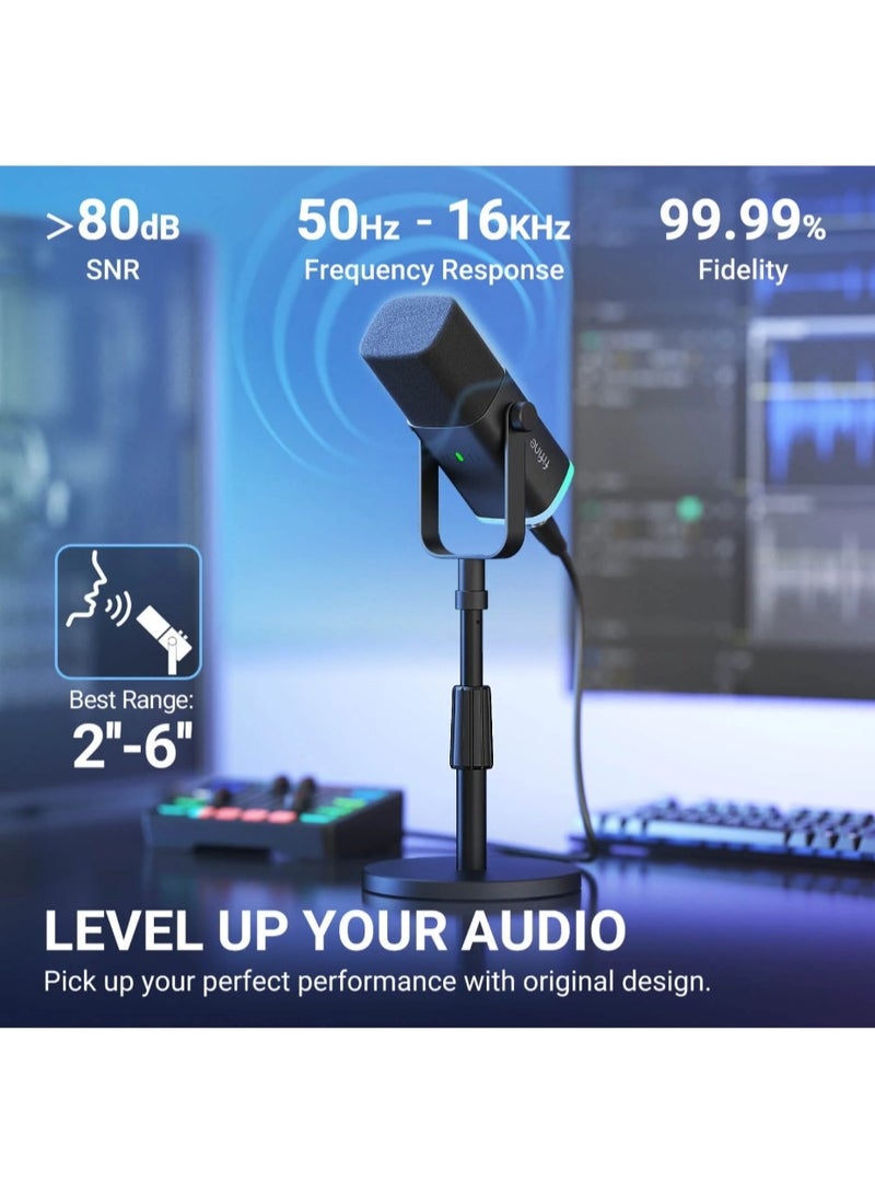 فيفين ميكروفون FIFINE AmpliGame AM8S الديناميكي مع حامل مكتبي قابل للتعديل - Image 5