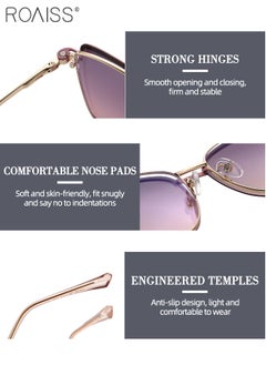roaiss 2-in-1 Women's Magnetic Polarized Clip-on Sunglasses Set, Blue Light Blocking Glasses with Magnetic Polarized Lens, Versatile Eyewear for Women  - Image 5