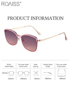 roaiss 2-in-1 Women's Magnetic Polarized Clip-on Sunglasses Set, Blue Light Blocking Glasses with Magnetic Polarized Lens, Versatile Eyewear for Women  - Image 3
