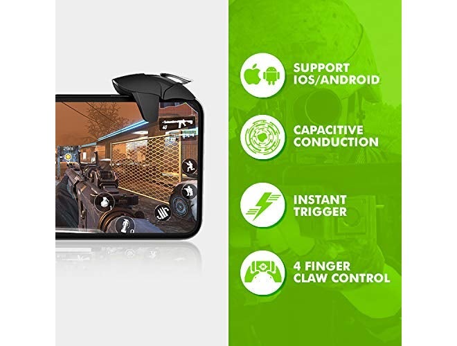 SpinBot Battlemods X1 | زناد ألعاب موبايل للهواتف الذكية | لـ Bgmi/Free Fire Max/Cod Mobile - (أسود) - Image 4