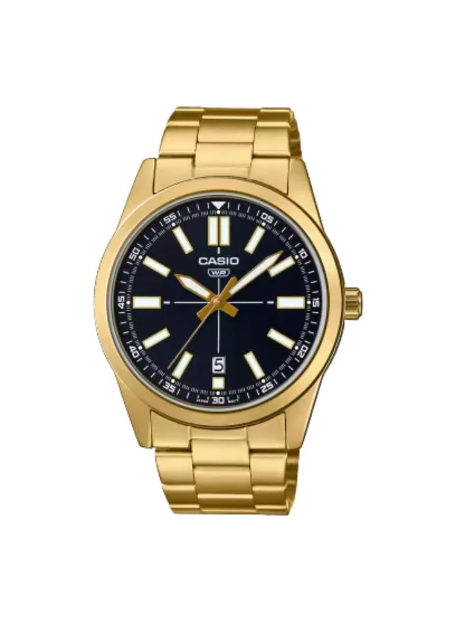 كاسيو Men's Analog Display Watch With Gold Stainless Steel Strap - MTP-VD02G-1EUDF