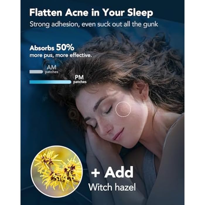 LitBear Acne Pimple Patches- Day and Night 4 Sizes 180 Dots Thin & Thick Hydrocolloid Patches with Witch Hazel, Tea Tree & Calendula Oil, Extra Adhesion for Face Zit Patch Dots - Image 4