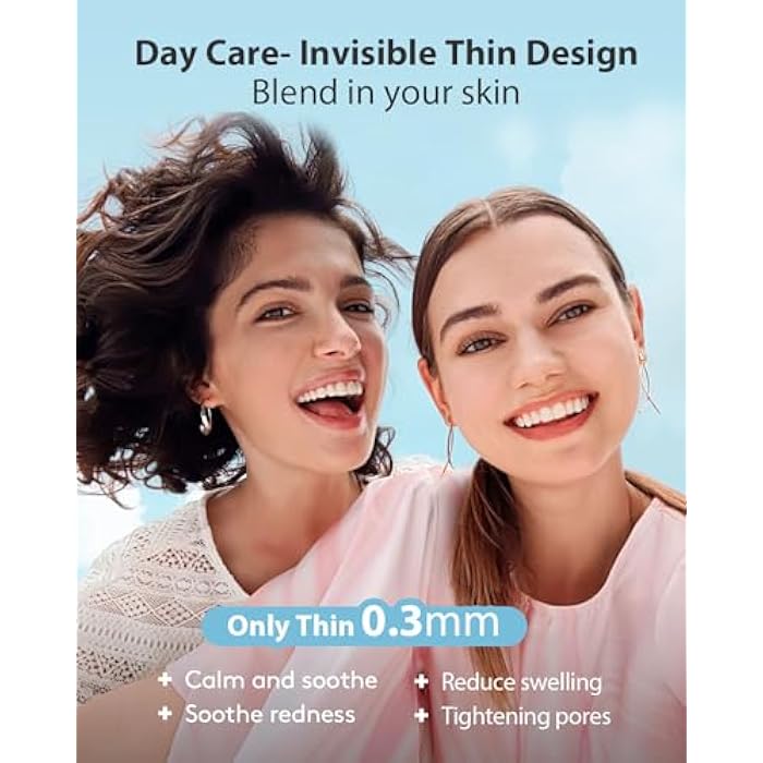 LitBear Acne Pimple Patches- Day and Night 4 Sizes 180 Dots Thin & Thick Hydrocolloid Patches with Witch Hazel, Tea Tree & Calendula Oil, Extra Adhesion for Face Zit Patch Dots - Image 3