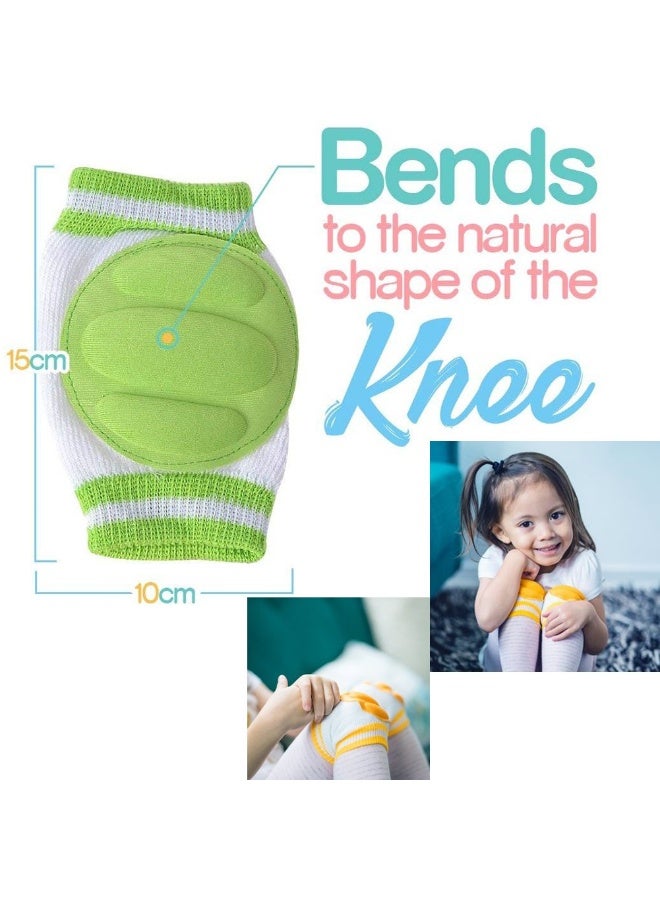 Amyzor 3 Pairs Baby Knee Pads for Crawling - Adjustable Breathable Waterproof Safety Protector, Anti-Slip Elastic Knee Elbow Pads Cushion for Babies, Toddlers, Infants, Boys, Girls, Kids - Image 3