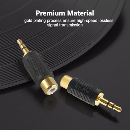 MX 3.5mm Stereo Male to Dual 3.5mm Female Audio Adapter – Gold Plated Jack Splitter Converter for Smartphone, Tablet, Laptop, TV, PC, Speakers & Amplifier (Pack of 1) - Image 4