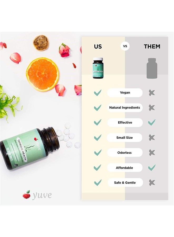 Yuve Natural Organic Sea Kelp Supplement - Thyroid Support with Iodine 225 mcg - Vegan, Plant Based, Non-GMO, Gluten-Free, Soy-Free - Pure Dried Seaweed Sourced from North Atlantic Ocean - 100 Tablets - Image 5