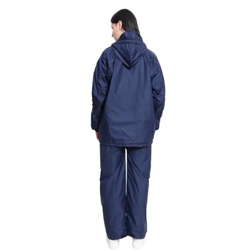 Zacharias Women's Waterproof Double Layer Raincoat/Rainsuit With Pant (kv-01_Navy.Blue_3X-Large) - Image 2