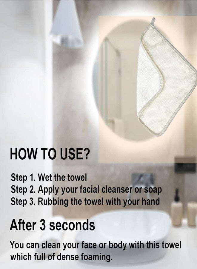 PPHAO BASIC - Large XL Soft Weave Cotton Washcloths - Exfoliating Scrubbers for Face & Body - 6 Pack - Image 3