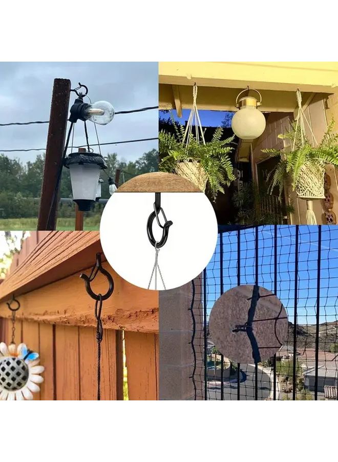 64pcs Ceiling Plant Hanger Hook Tool Outdoor String Lights Basket Rotating Bracket Thickened Anti Fall Safety Buckle - Image 5