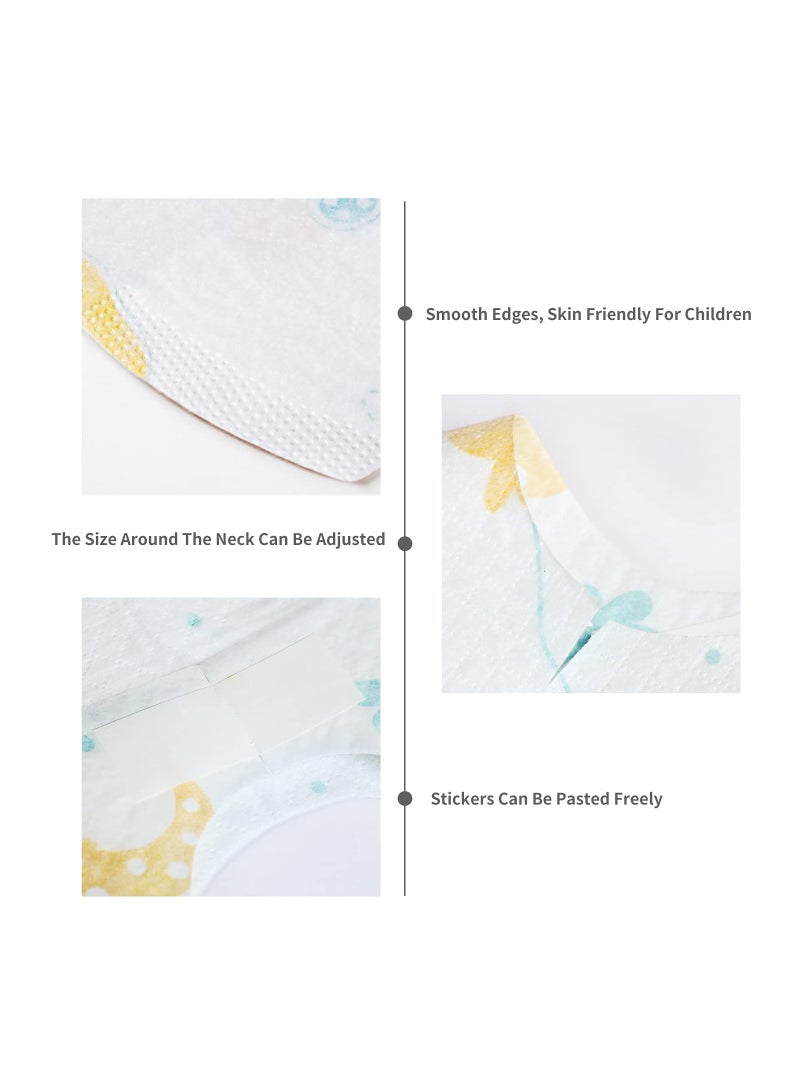 Baby and Infant Disposable Travel Bibs - Soft, Leakproof, for Toddlers Babies, Feeding, Traveling, (60PCS) Snail - Image 4