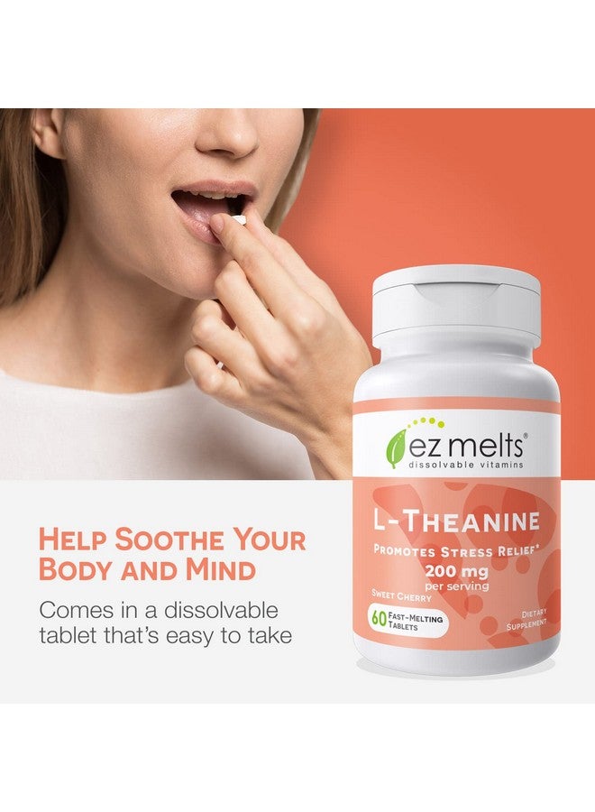 EZ Melts Dissolvable L-Theanine 200 mg, Sugar-Free, 1-Month Supply - Image 2