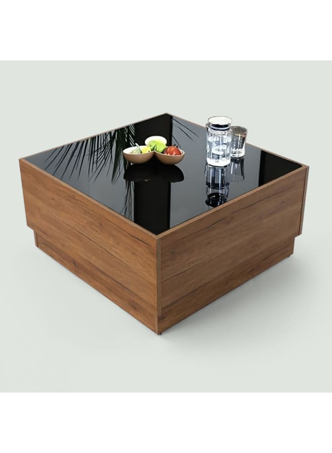 Joints طاولة القهوة بنية Engineered Wood 80x80x40  - Image 1