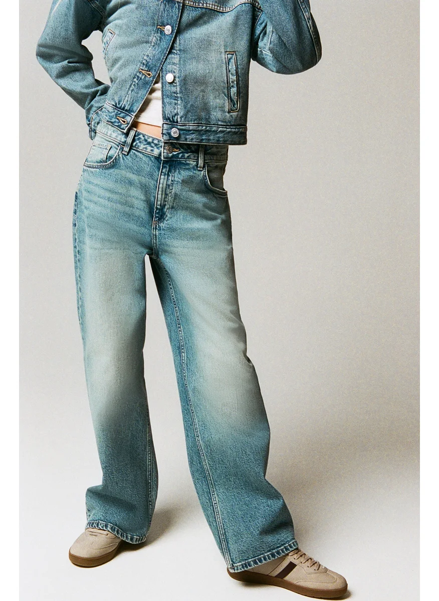 H&M Baggy Fit Bootcut Leg Jeans