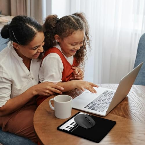 3dRose LLC 8 x 8 x 025 Inches Mouse Pad Black Piano Edge Baby Grand Keyboard Music Design for Pianist Musical Player and Musician Gifts mp_112947_1 - Image 3