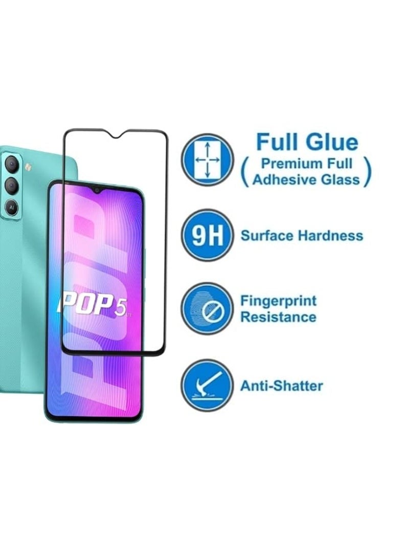 Tecno Pop 5 Lte Screen Protector – Premium Edge to Edge Tempered Glass Protector, High Transparency, Delicate Touch, Anti-Explosion, Smooth Arc Edges, Easy Installation - Image 2