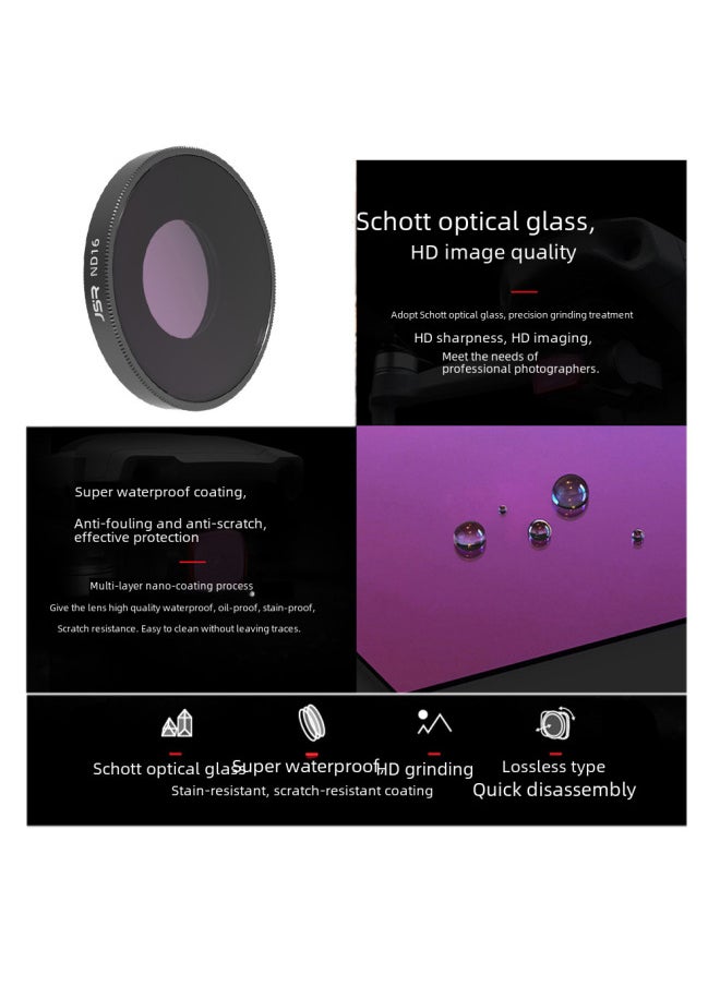 Generic Junestar Cpl Polarizing Filter Suitable For Dji Action 3 Sports Camera Accessories Digital Computer Camera Filter-Color:ACTION3 LS -4IN1 JSR-1003-23  - Image 3