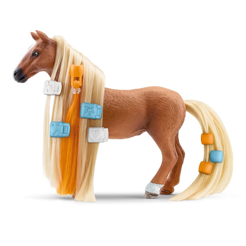 Schleich Horse Club Sofias Beauties 18Piece Horse Beauty Set Horse Rider Kim and Horse Figurine with Brushable Styling Hair Plus Bead and Clip Accessories Gift for Boys and Girls Ages 5 and up - Image 4