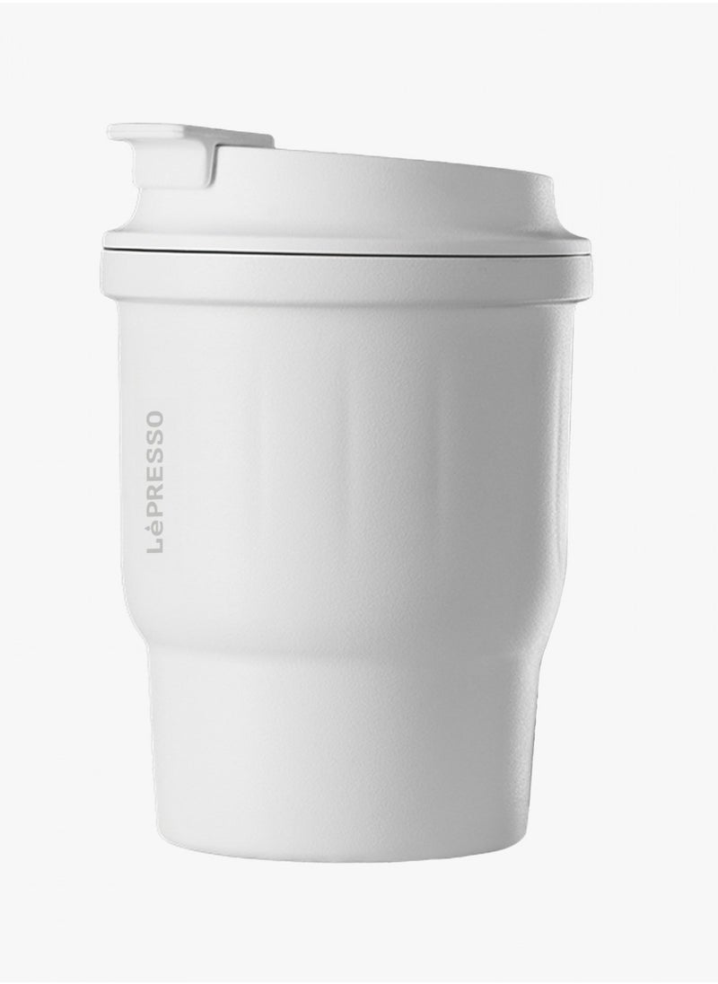 LePRESSO Insulated Tumbler Hot & Cold Drinks 450ML - White  - Image 1