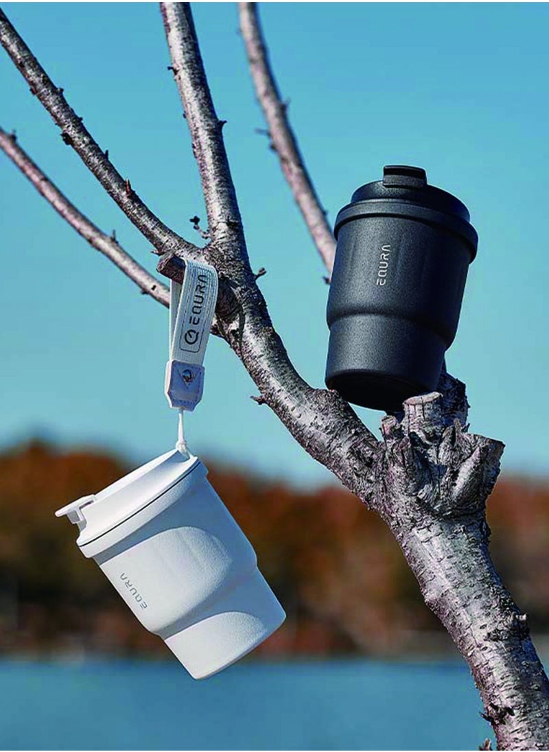 LePRESSO Insulated Tumbler Hot & Cold Drinks 450ML - White  - Image 4