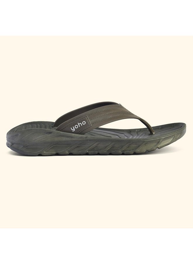 YOHO YOHO Cushion Slippers for Men| Durable| Lightweight| Waterproof| Olive Green - UK 6  - Image 5