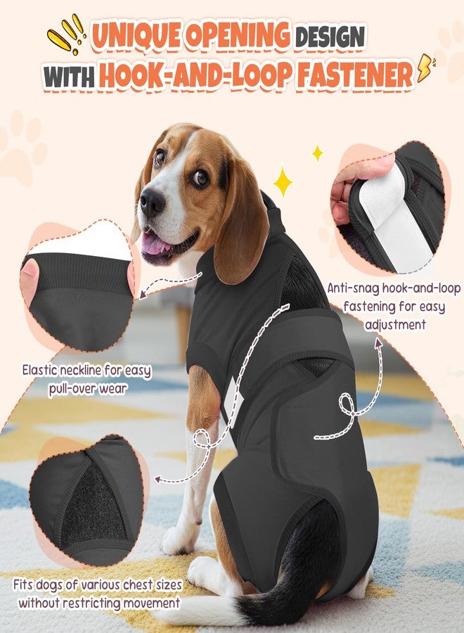 Lukovee Dogs Recovery Suit - Adjustable Dog Onesie for Female Male Dogs, Breathable Anti Licking Cone Alternative Surgery Pet Surgical Body Suit After Spay Abdominal Wounds Neuter (DGY, XL) - Image 3