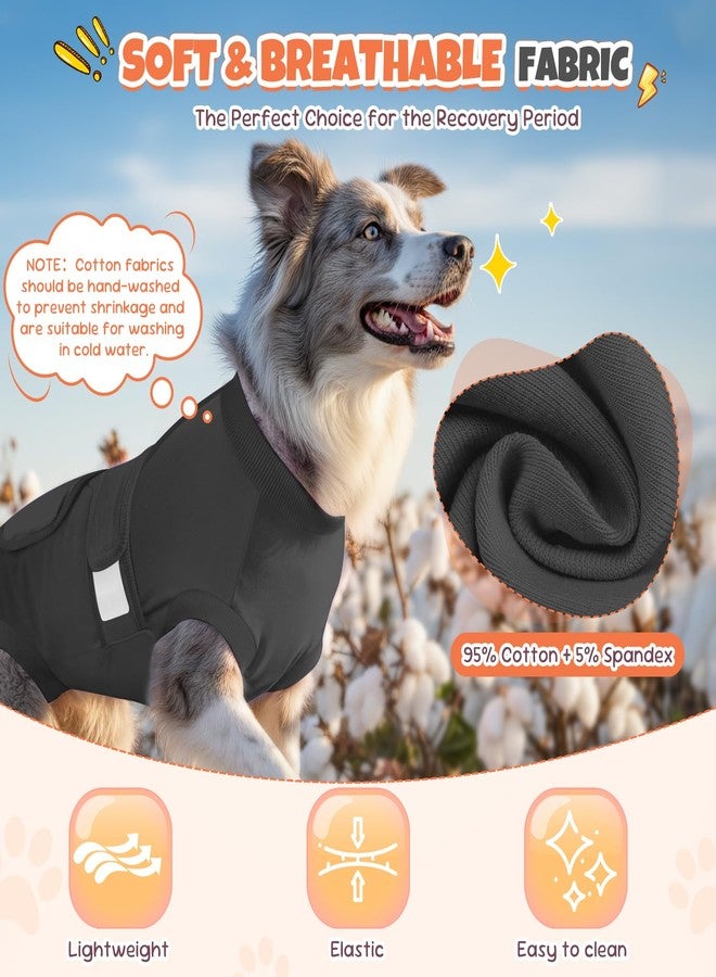 Lukovee Dogs Recovery Suit - Adjustable Dog Onesie for Female Male Dogs, Breathable Anti Licking Cone Alternative Surgery Pet Surgical Body Suit After Spay Abdominal Wounds Neuter (DGY, XL) - Image 4