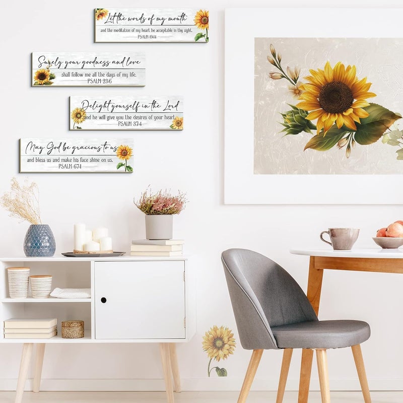 BPA 4 Pieces Bible Verses Wall Decor - Wooden Christian Signs - Image 4