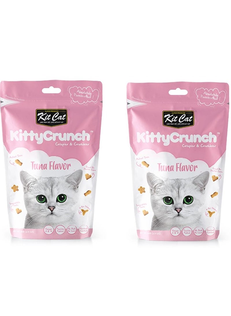 Kit Cat 2Pc Kitty Crunch Tuna Flavor Cat Treats 60G