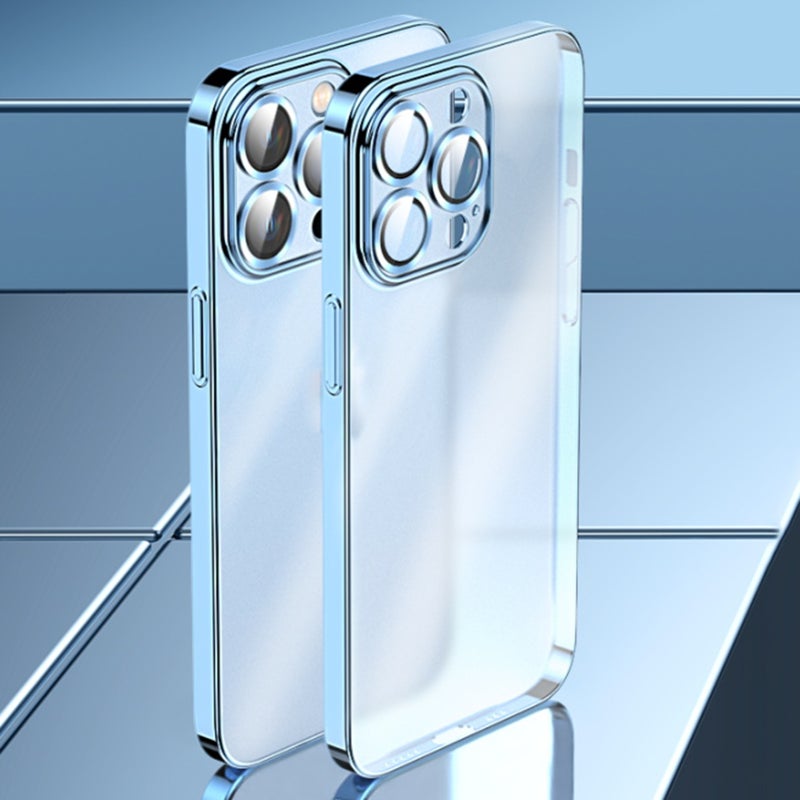 HuHa Protective Cover For iPhone 14 Plus Plating Frosted Hardware Shockproof Phone Case (Silver) - Image 3