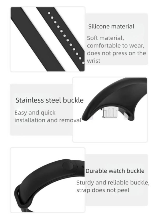4-piece replacement strap for Xiaomi Watch 8 Soft Sporty Straps  Adjustable Breathable Bands Quick Release - Image 4