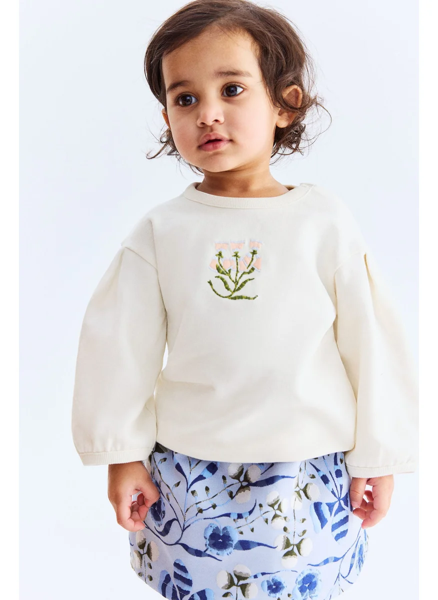 اتش اند ام Embroidery-Motif Sweatshirt