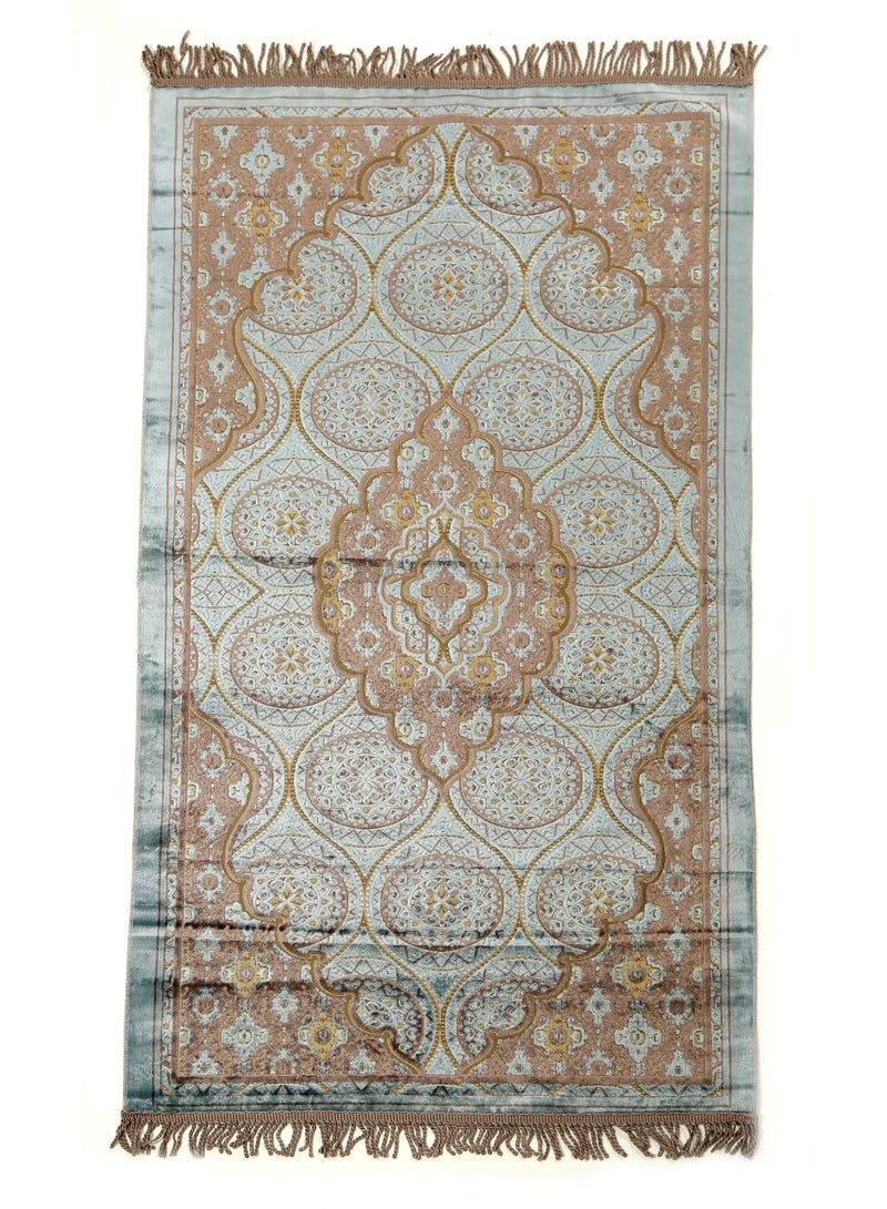 Vitacelli Prayer Mat 614GSM Anti-Slip Velvet Top Islamic Prayer Mat New Design Thick Padded Sajadah Prayer Rug for Men Women Eid Gift Ramadan ( 140cm X 70cm) - Image 1