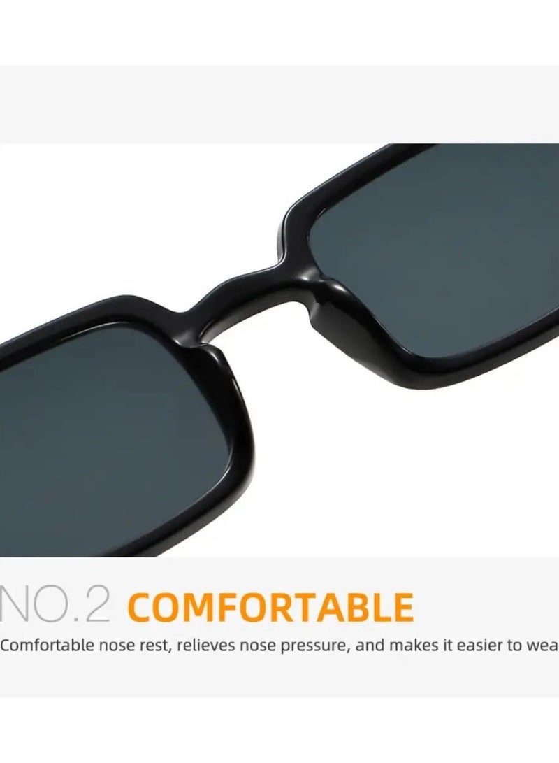 Generic Premium Polarized Sunglasses for Women & Men with Luxury Eyeglass Case - Anti-UV Nylon Lens, Square Frame for Driving/Fishing/Travel, Fashion Unisex Sun Glasses  - Image 5
