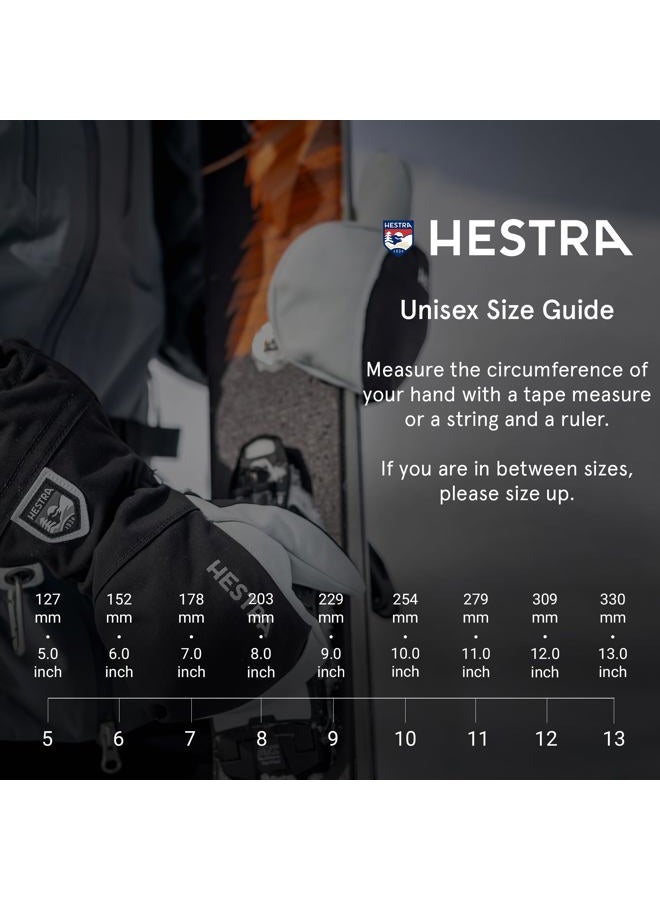 Hestra Extreme Cold Weather Winter Mittens: Hestra Moon Primaloft Insulated Gloves, Black, 8 - Image 2